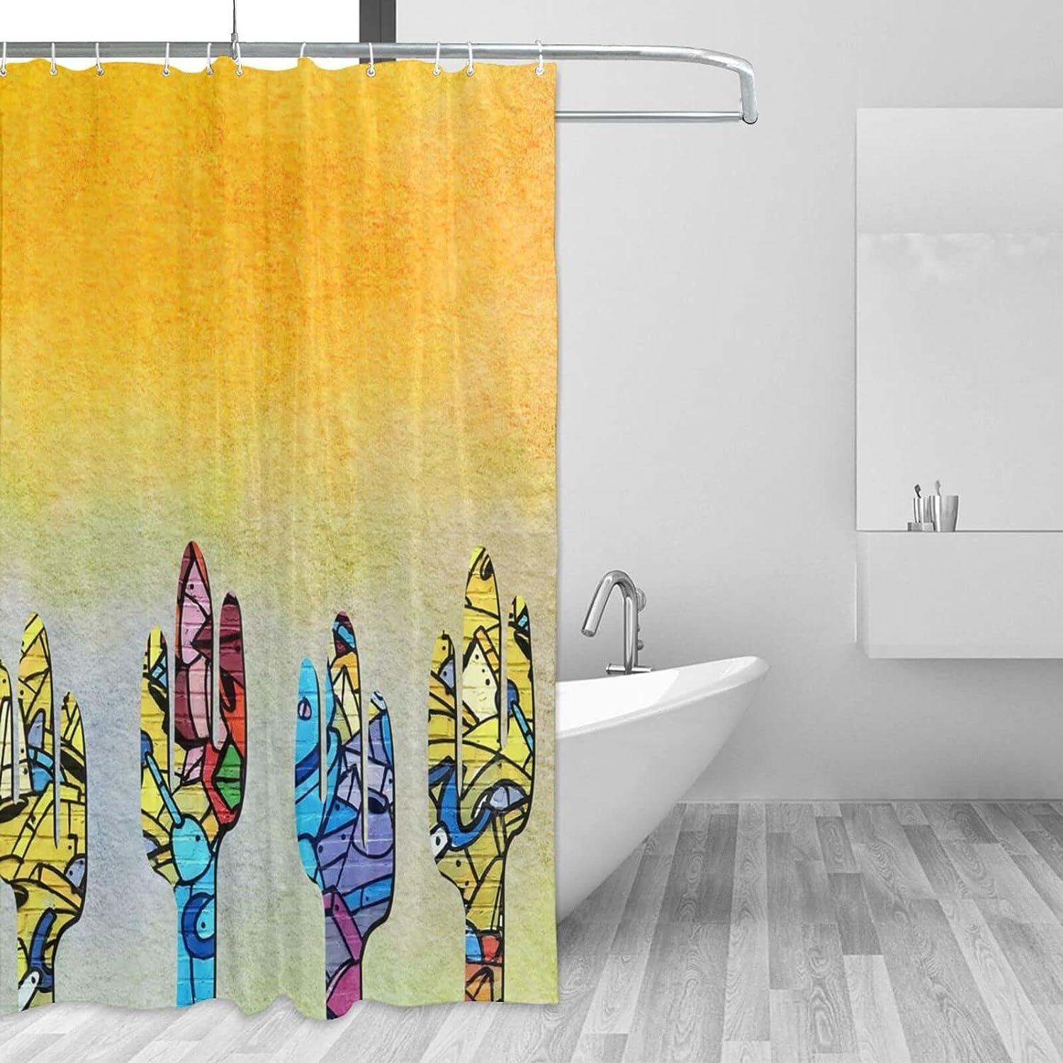 Southwestern Style Cactus Shower Curtain - Rustic Bathroom Decor with Home Decor Accents