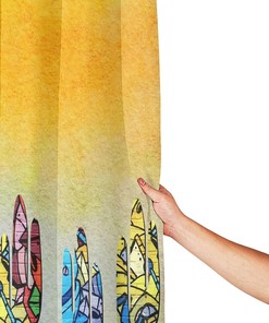 Southwestern Style Cactus Shower Curtain - Rustic Bathroom Decor with Home Decor Accents