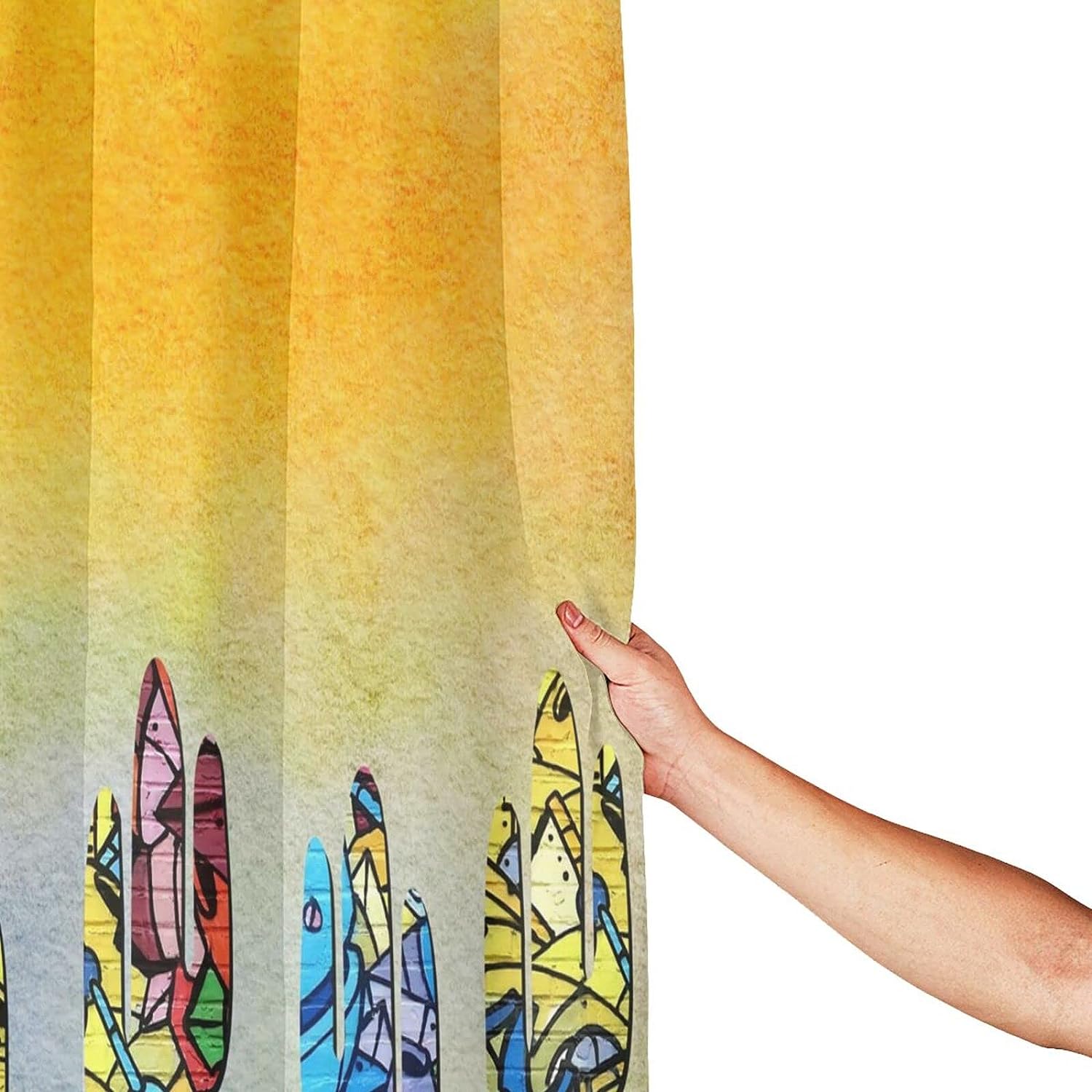 Southwestern Style Cactus Shower Curtain - Rustic Bathroom Decor with Home Decor Accents