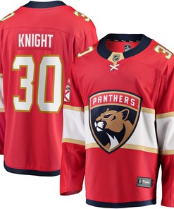 Spencer Knight Florida Panthers Fanatics Branded 2017/18 Home Breakaway Replica Jersey - Red Nhl