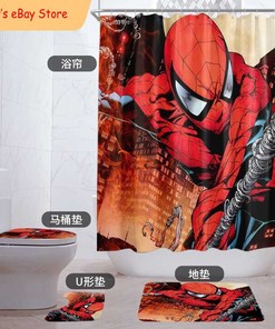 Spiderman Comic Non-Slip Bathroom Shower Foot Mat for Home Decor