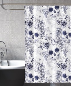 Spooky Skulls - Skull Shower Curtain - Waterproof for Bathroom Decor