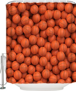 Sports Baseball Stripes Shower Curtain - Home Decor Bathroom Curtain