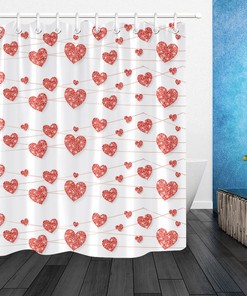 Spring Easter Bunny Eggs Waterproof Fabric Shower Curtain Hooks - Bathroom Decor