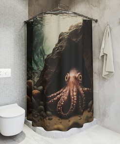 Squid Shower Curtain Home Decor