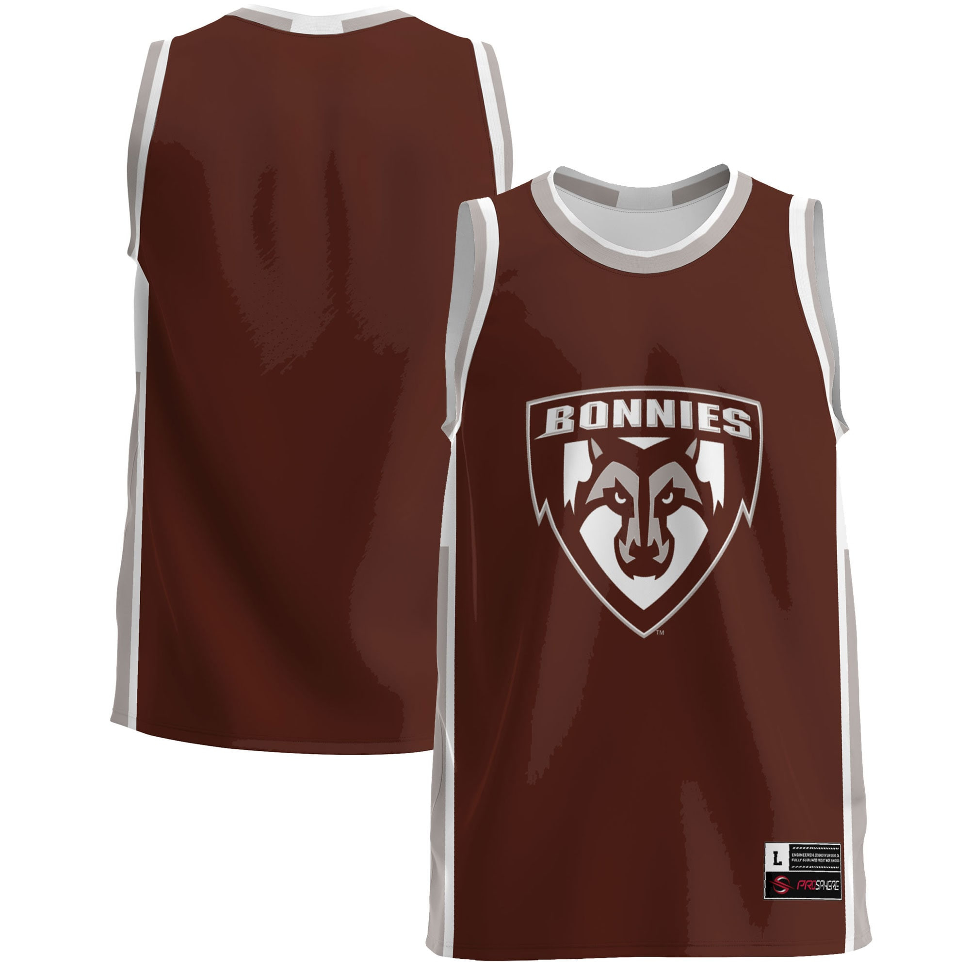 St. Bonaventure Bonnies Basketball Jersey - Brown Ncaa