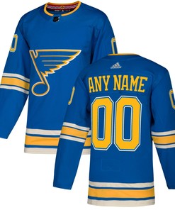 St. Louis Blues Adidas Alternate Authentic Custom Jersey - Light Blue Custom Jerseys Nhl