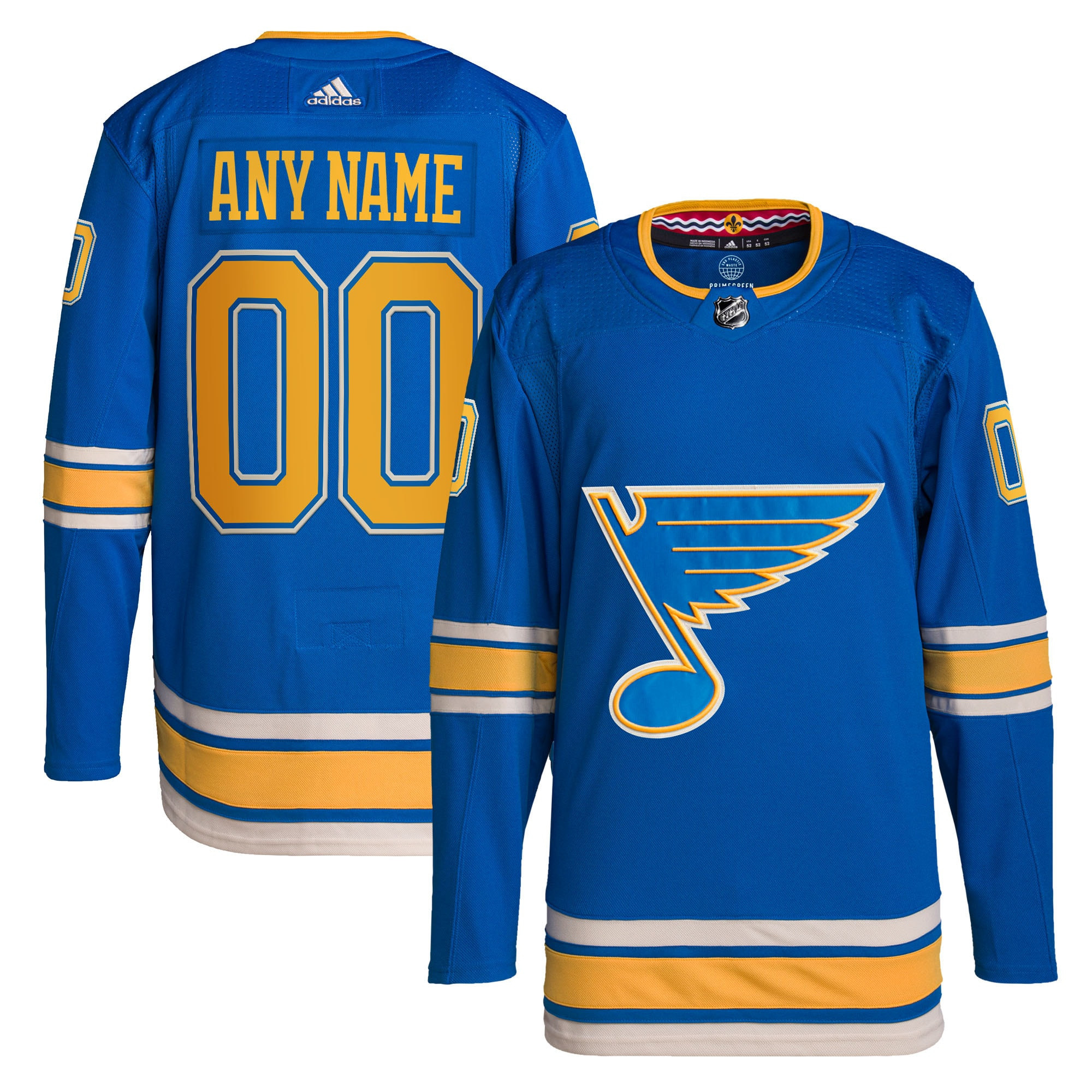 St. Louis Blues Adidas Alternate Authentic Pro Custom Jersey - Blue Custom Jerseys Nhl