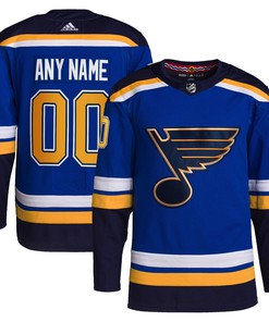 St. Louis Blues Adidas Home Authentic Pro Custom Jersey - Royal Custom Jerseys Nhl