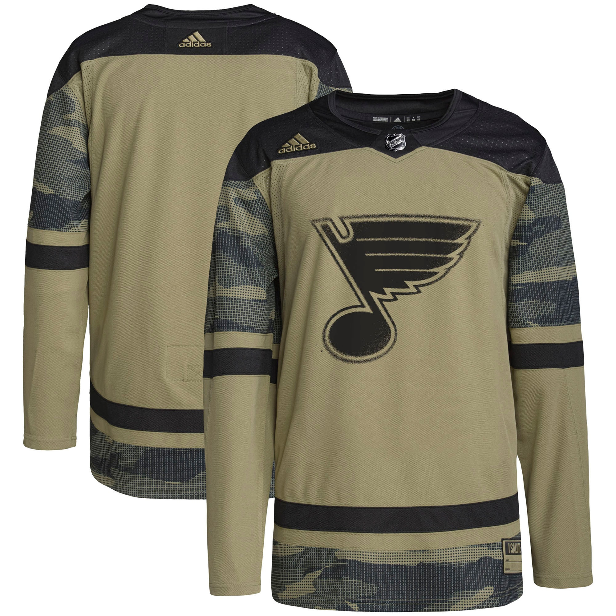 St. Louis Blues Adidas Military Appreciation Team Authentic Practice Jersey - Camo Nhl
