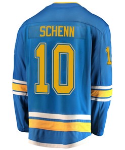 St. Louis Blues Brayden Schenn 10 Alternate 2022 Stanley Cup Playoffs Breakaway Men Jersey - Blue