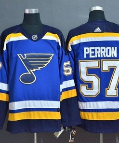 St. Louis Blues David Perron #57 2020 Nhl Blue Jersey Jersey