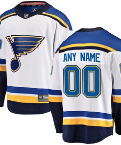 St Louis Blues Fanatics Branded Away Breakaway Custom Jersey White Custom Jerseys Nhl