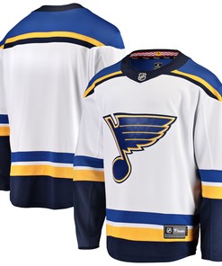 St. Louis Blues Fanatics Branded Breakaway Away Jersey - White Nhl