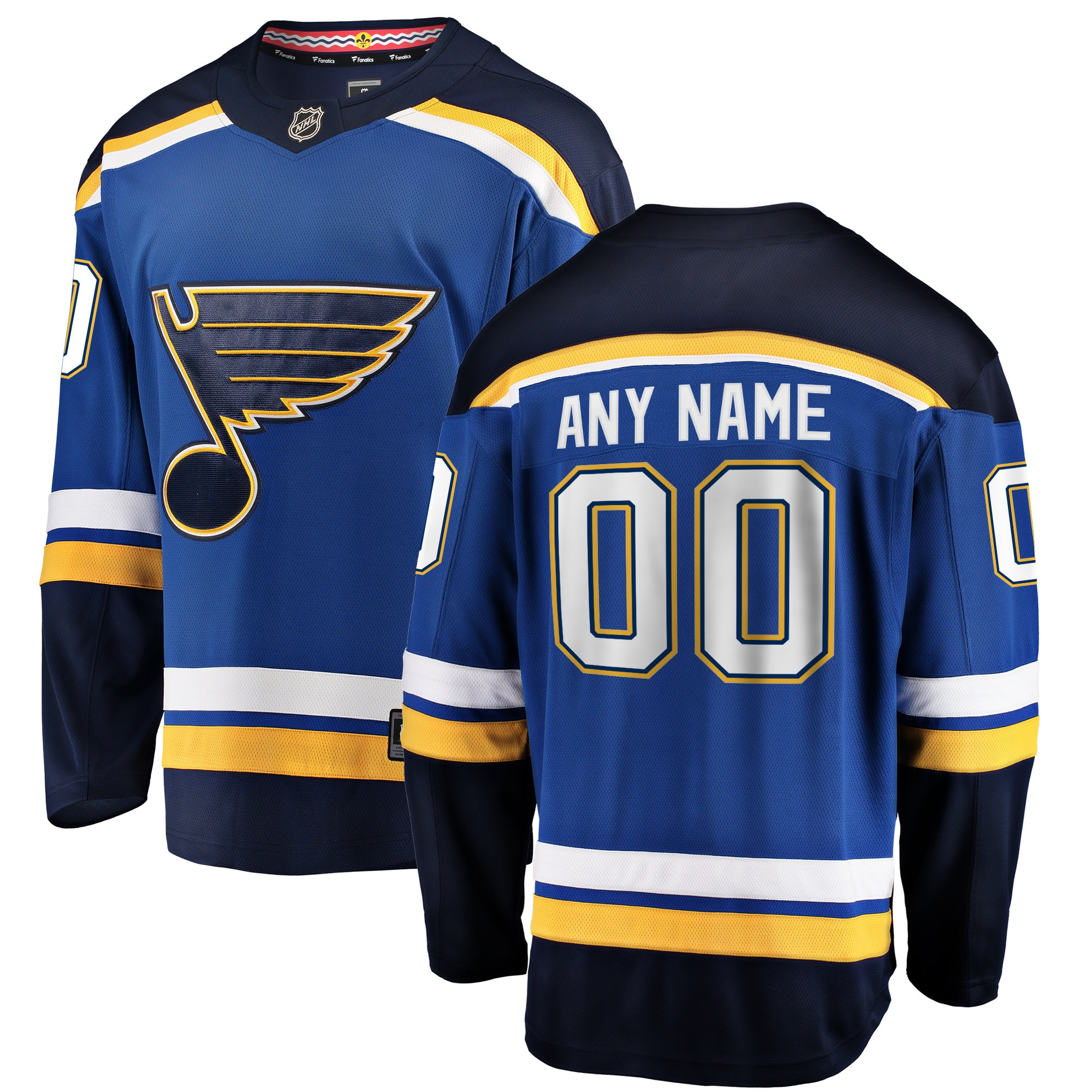 St Louis Blues Fanatics Branded Home Breakaway Custom Jersey Blue Custom Jerseys Nhl