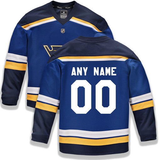 St. Louis Blues Fanatics Branded Home Replica Custom Jersey - Blue Custom Jerseys Nhl