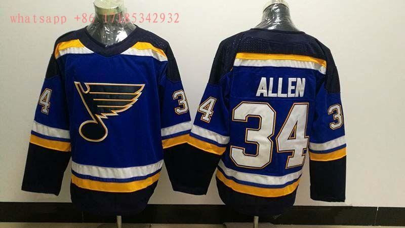 St. Louis Blues Jake Allen #34 2020 Nhl Blue Jersey Jersey