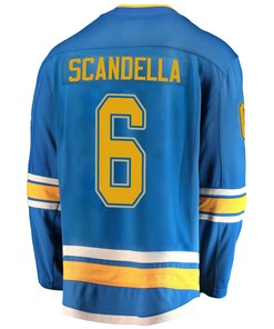 St. Louis Blues Marco Scandella 6 Alternate 2022 Stanley Cup Playoffs Breakaway Men Jersey - Blue