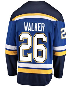 St. Louis Blues Nathan Walker 26 Home 2022 Stanley Cup Playoffs Breakaway Men Jersey - Royal