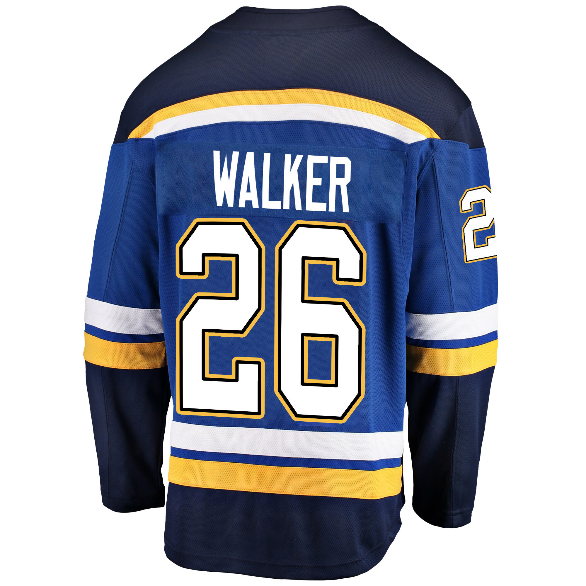 St. Louis Blues Nathan Walker 26 Home 2022 Stanley Cup Playoffs Breakaway Men Jersey - Royal