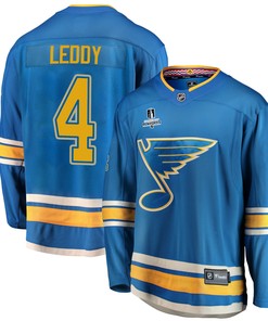 St. Louis Blues Nick Leddy 4 Alternate 2022 Stanley Cup Playoffs Breakaway Men Jersey - Blue