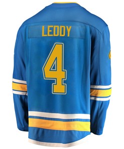 St. Louis Blues Nick Leddy 4 Alternate 2022 Stanley Cup Playoffs Breakaway Men Jersey - Blue