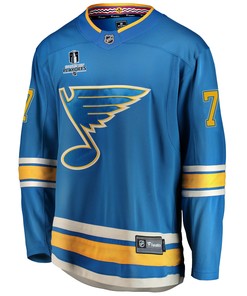 St. Louis Blues Niko Mikkola 77 Alternate 2022 Stanley Cup Playoffs Breakaway Men Jersey - Blue