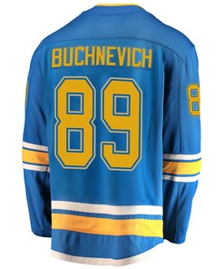 St. Louis Blues Pavel Buchnevich 89 Alternate 2022 Stanley Cup Playoffs Breakaway Men Jersey - Blue