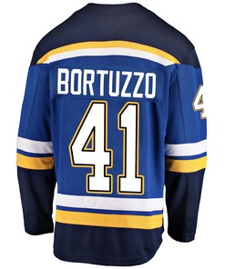 St. Louis Blues Robert Bortuzzo 41 Home 2022 Stanley Cup Playoffs Breakaway Men Jersey - Royal