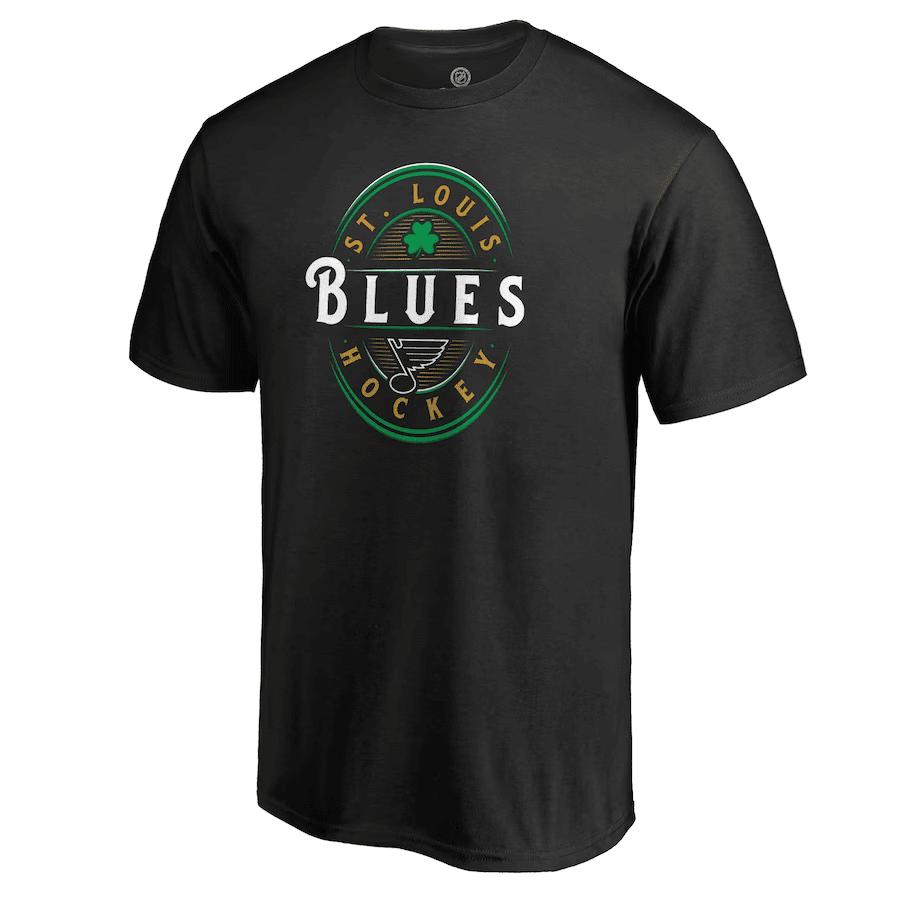 St. Louis Blues St. Patrick's Day Forever Lucky T-Shirt - Black