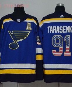 St. Louis Blues Vladimir Tarasenko #91 2020 Nhl Us Flag Blue Jersey Jersey