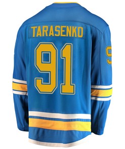 St. Louis Blues Vladimir Tarasenko 91 Alternate 2022 Stanley Cup Playoffs Breakaway Men Jersey - Blue