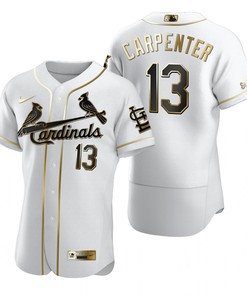 St. Louis Cardinals #13 Mlb Golden Brandedition White Jersey Gift For Cardinals Fans