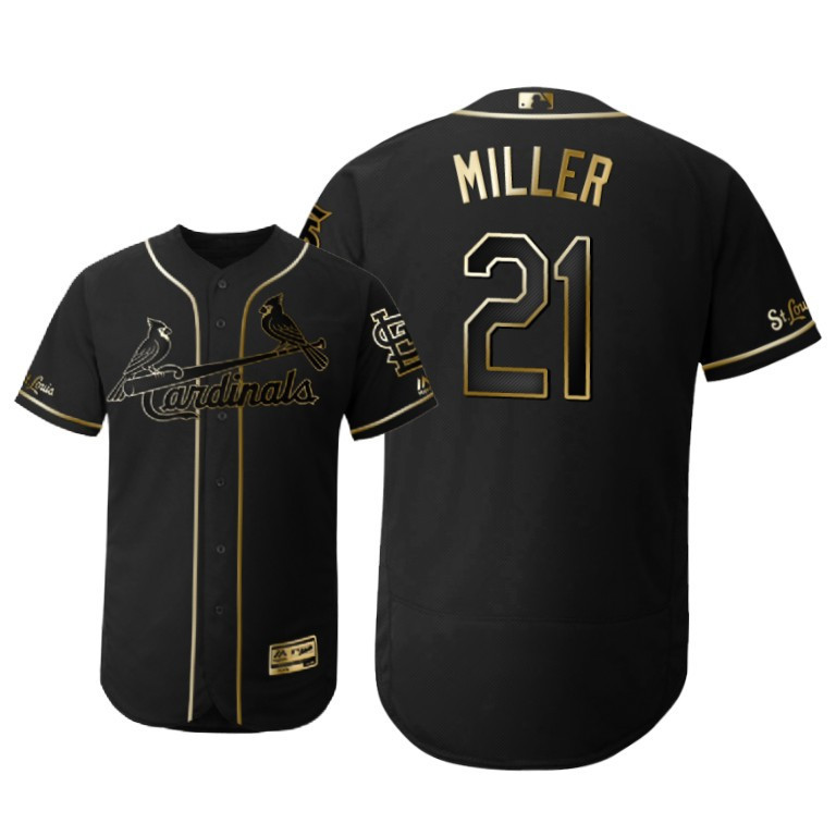 St. Louis Cardinals #21 Andrew Miller Mlb 2019 Golden Brandedition Black Jersey Gift For Cardinals Fans