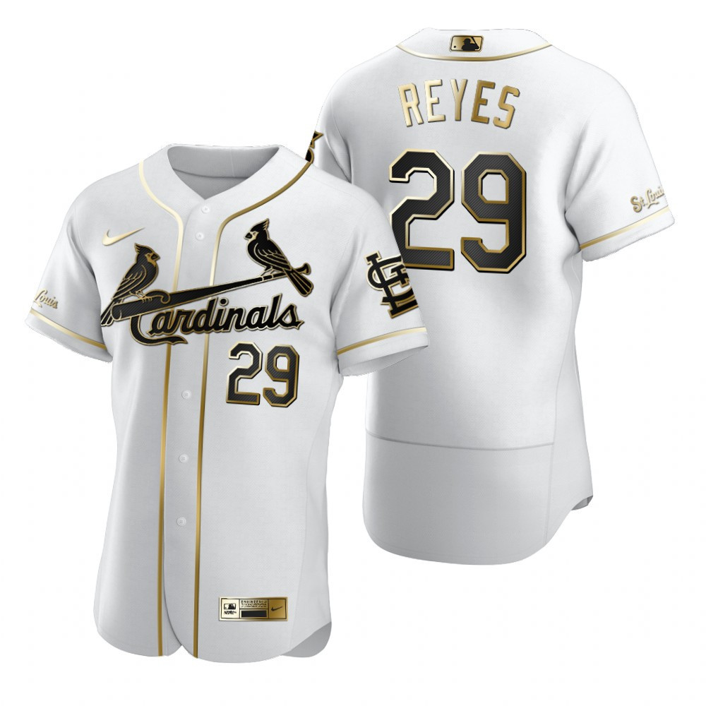 St. Louis Cardinals #29 Alex Reyes Mlb Golden Brandedition White Jersey Gift For Cardinals Fans