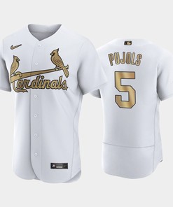 St. Louis Cardinals Albert Pujols 5 2022-23 All-Star Game White Jersey