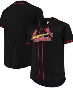St. Louis Cardinals Big & Tall Pop Fashion Jersey - Black/red Mlb