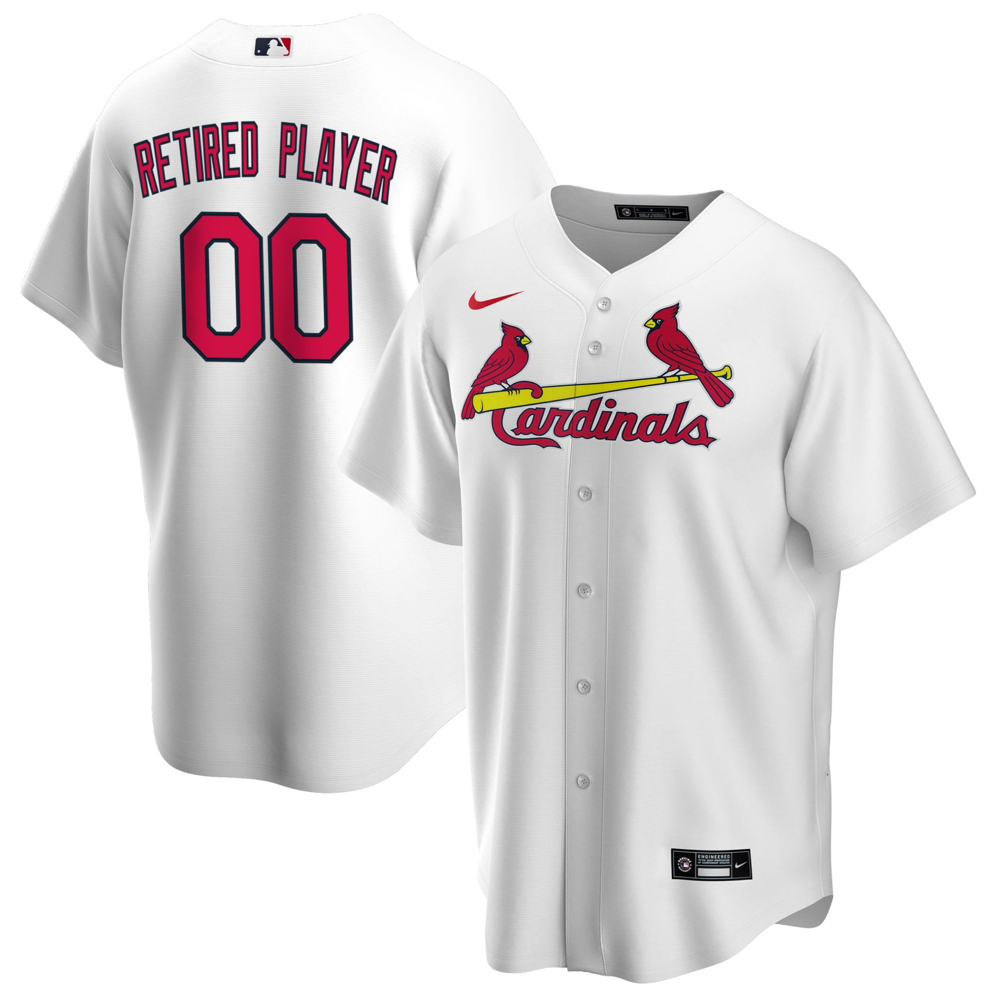 St. Louis Cardinals Home Pick-a-player Retired Roster Replica Jersey - White Custom Jerseys Mlb