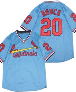 St Louis Cardinals Lou Brock #20 2020 Mlb Blue Jersey