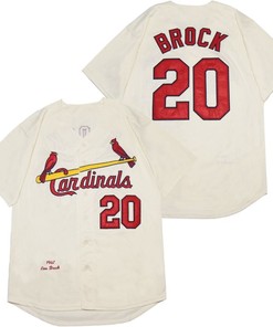 St Louis Cardinals Lou Brock #20 2020 Mlb New Arrival White Jersey