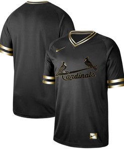 St Louis Cardinals Mlb Gold Brandedition Black Personalized Jersey