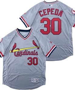 St Louis Cardinals Orlando Cepeda #30 2020 Mlb Grey Jersey