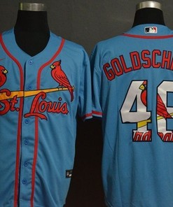 St Louis Cardinals Paul Goldschmidt #46 2020 Mlb Blue Jersey