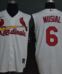 St. Louis Cardinals Stan Musial 6 2020 Mlb White Jersey
