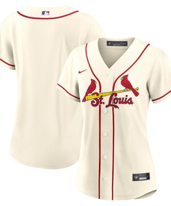 St. Louis Cardinals Womens Alternate Replica Team Jersey - Cream Mlb