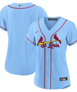 St Louis Cardinals Womens Alternate Replica Team Jersey Light Blue Mlb