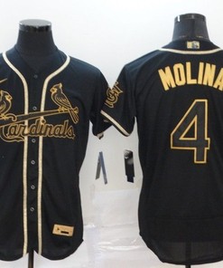 St Louis Cardinals Yadier Molina #4 2020 Mlb Black Jersey