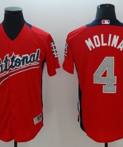 St Louis Cardinals Yadier Molina #4 Red Mlb Allstar Jersey