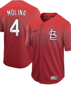 St Louis Cardinals Yadier Molina #4 Red Mlb Drift Brandedition Jersey