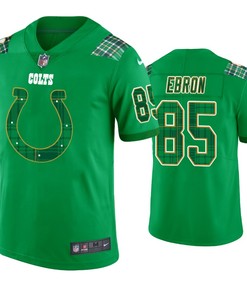 St. Patricks Day Indianapolis Colts #85 Eric Ebron Jersey Kelly Green - Men